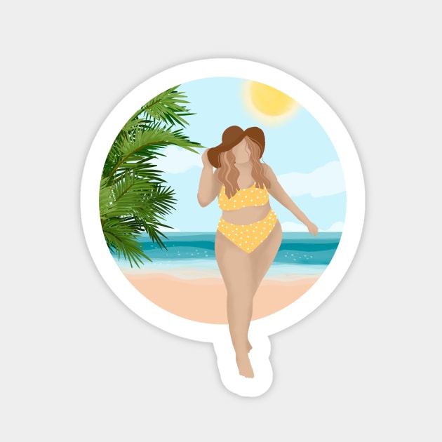 Beach Girl 8, Summertime illustration Sticker by gusstvaraonica